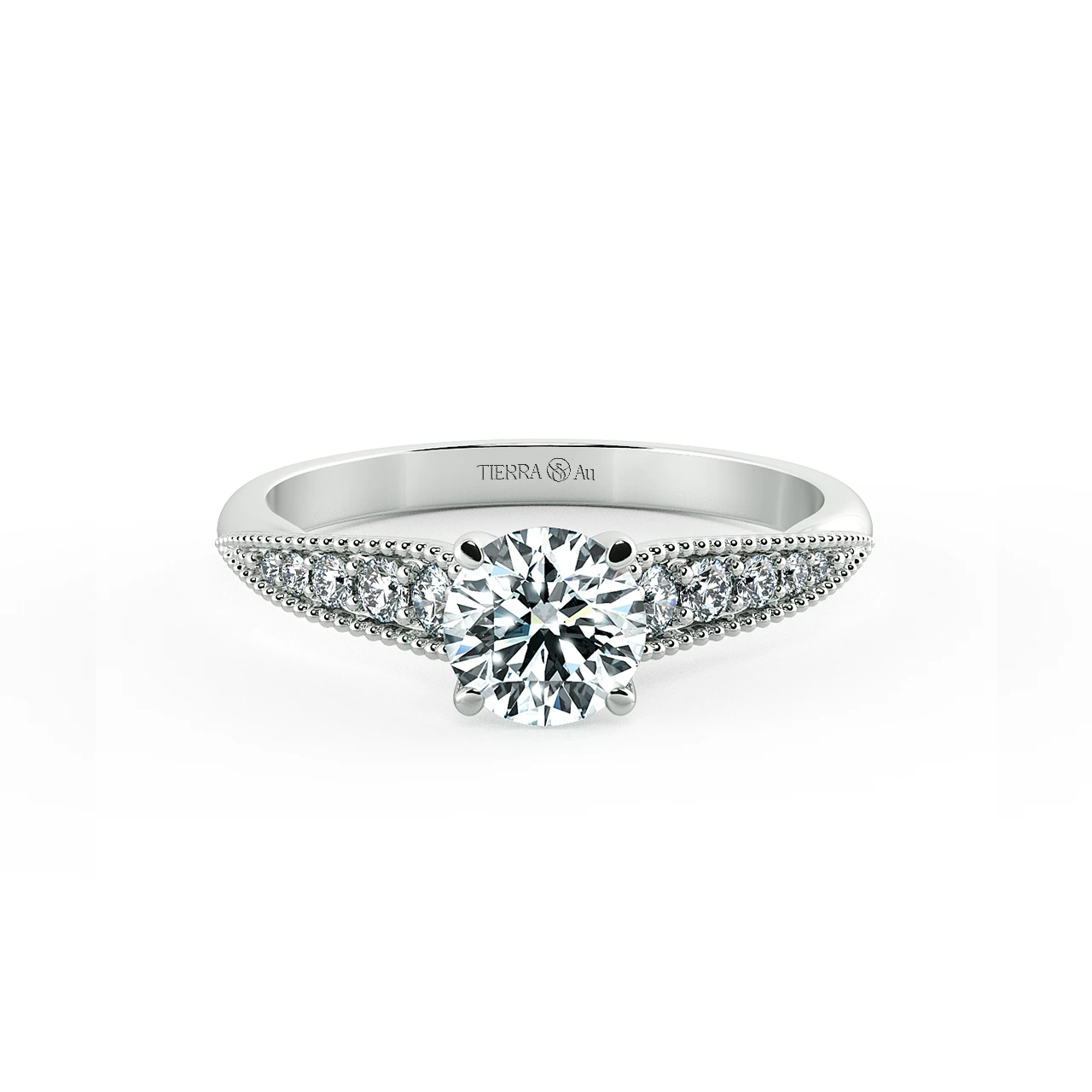 Solitaire Engagement Ring with Eternity Band NCH1808 1